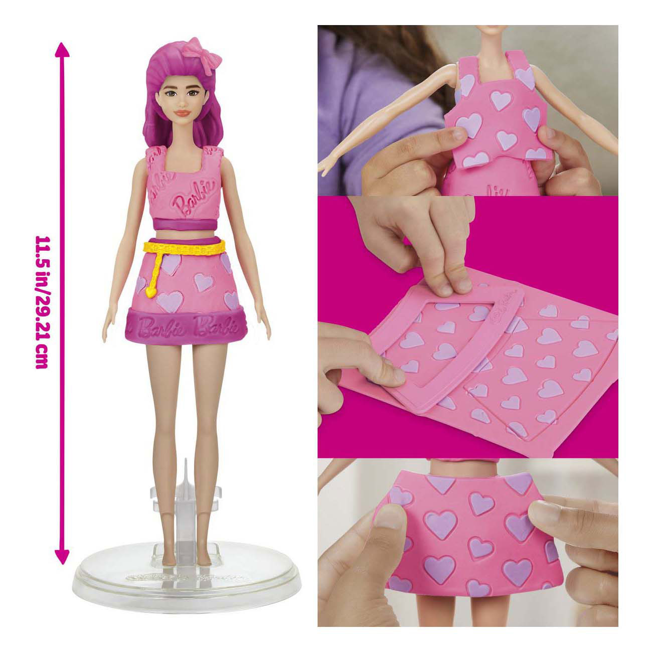 Play-doh Barbie corazones y cabello