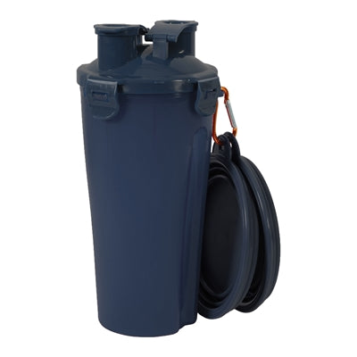 Botella de reisset Zolux Bvk 2in1 con tazón de comida y beber en azul