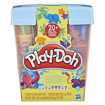 Juego de almacenamiento de animales de fantasía play-doh - 8 vasijas de barro