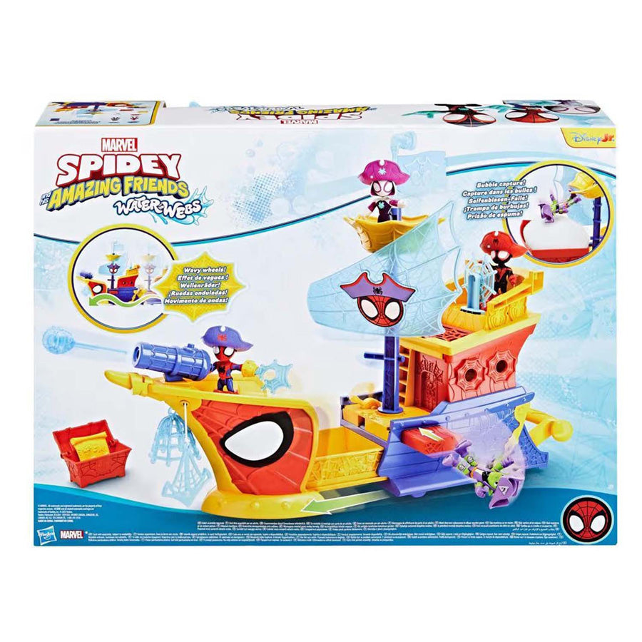 Ragnatele d'acqua di Spidey in attesa della nave pirata con bolle - incl. soffiatore di bolle