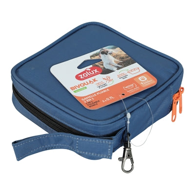 Zolux BVK 2in1 Ciotola di cibo pieghevole e bere blu blu
