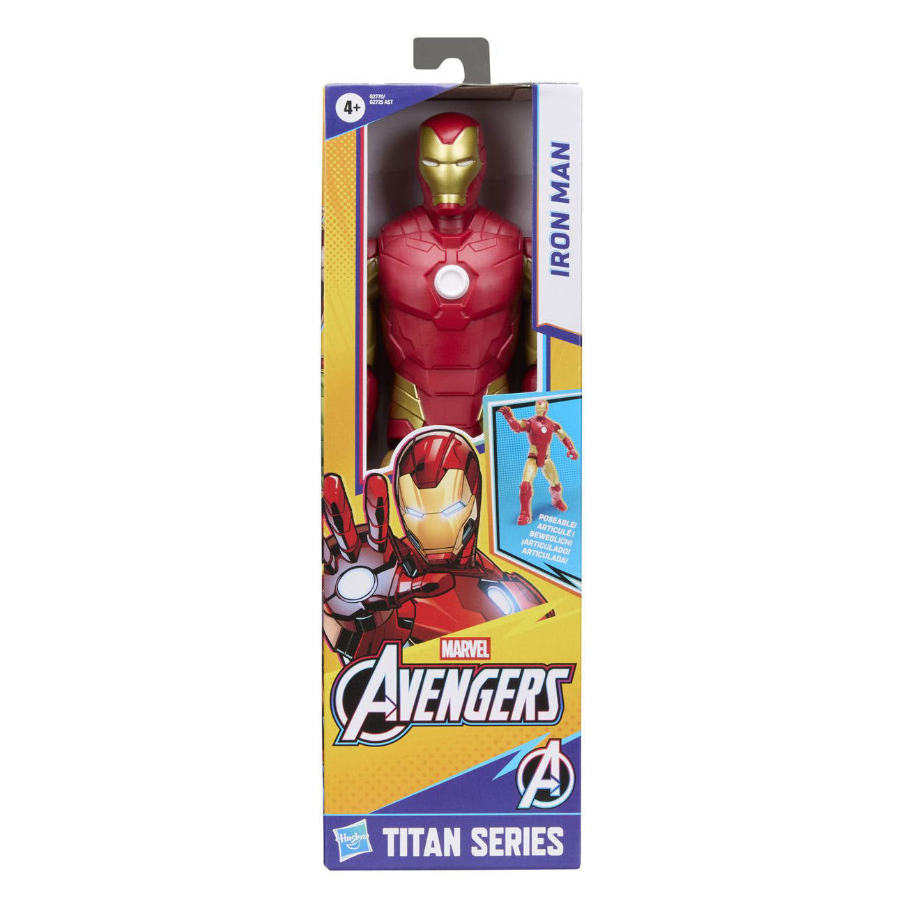 Hasbro marvel vengadores titan serie iron man jugando figura
