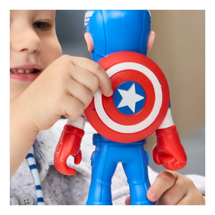 Marvel spidey and his amazing friends supersized captain america speelfiguur