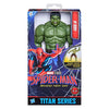 Hasbro marvel spiderman titan series hulk jugando figura