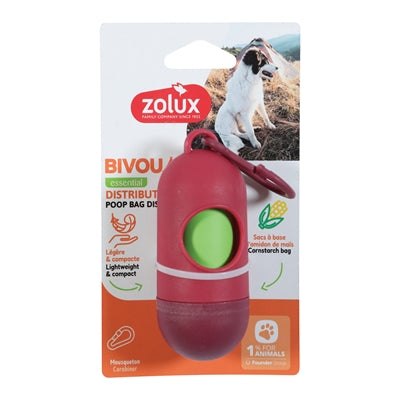 Zolux Bvk Poepzakhouder + 15 bolsas de caca roja