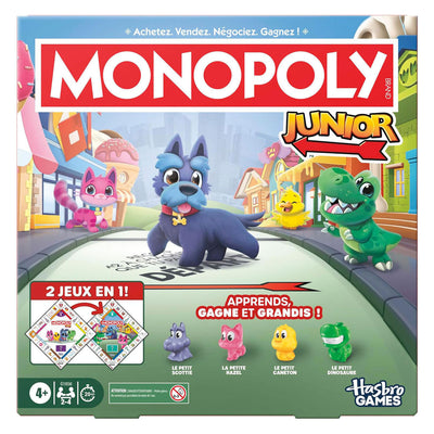 Gioco da tavolo Monopoly junior - 2 giochi in 1 - Edizione francese