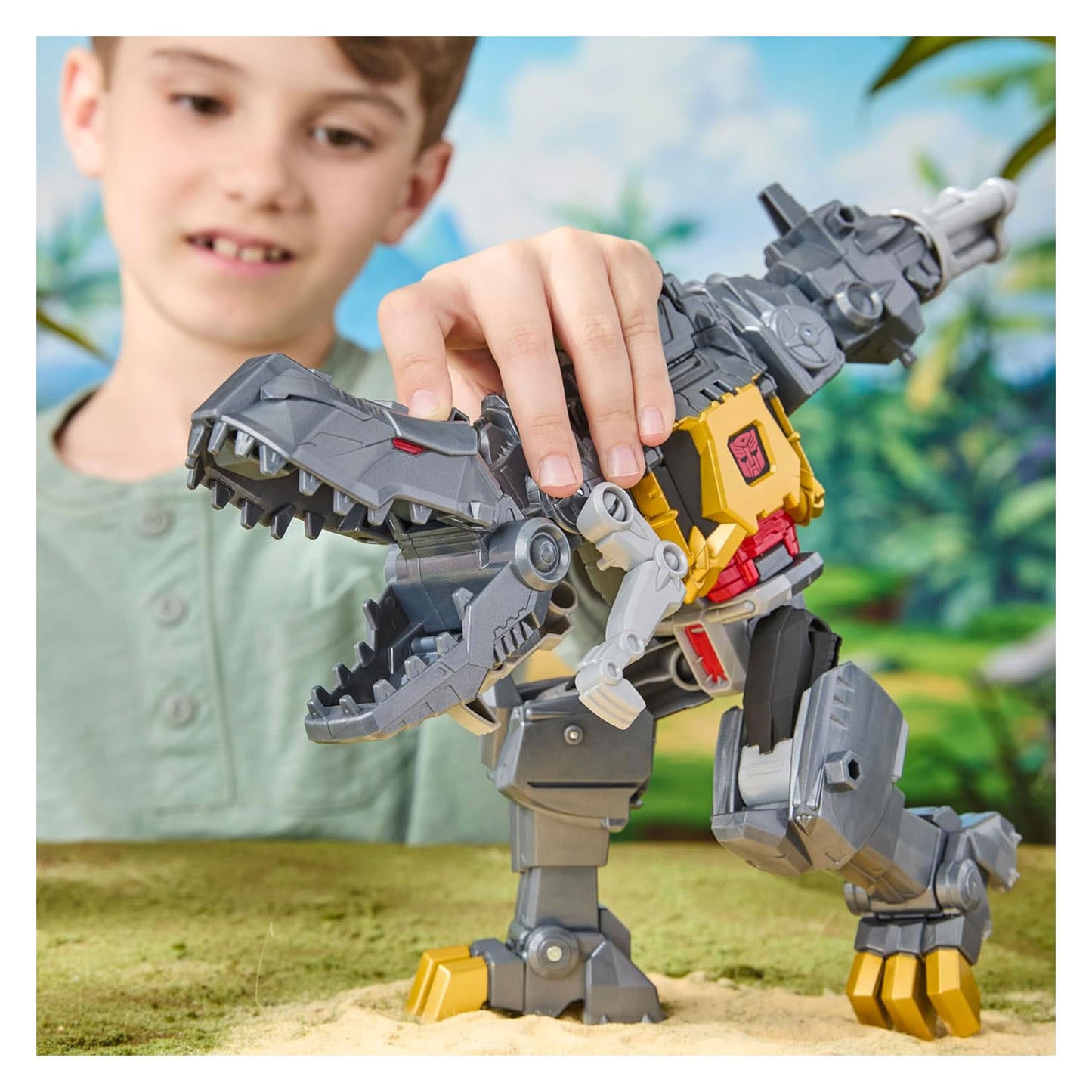 Transformers Cyberworld Chomp batalla Grimlock