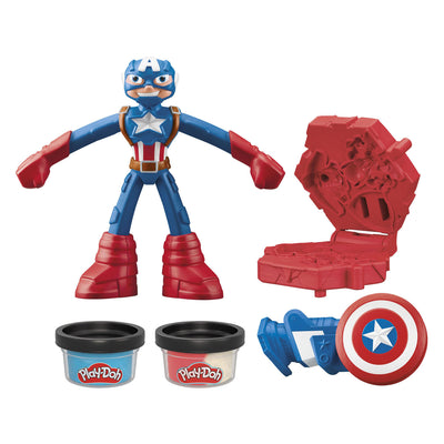 Play-doh Marvel Capitan America timbro scudo - argilla da modellare