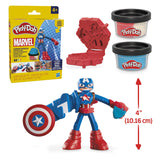 Play-doh marvel captain america stempelschild - boetseerklei - afbeelding 3