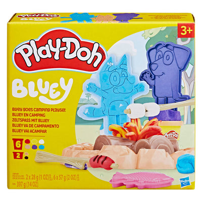 Set da gioco Play-doh Bluey goes campeggio - 6 vasi di terracotta