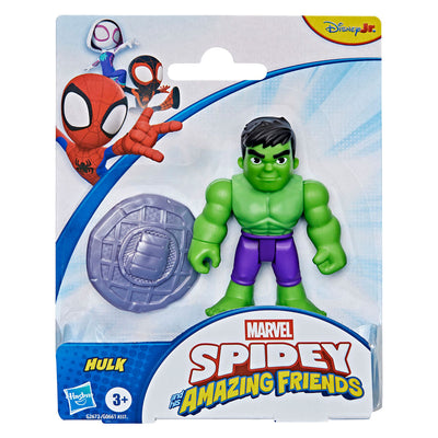 Hasbro marvel spidey y sus increíbles amigos hulk jugando figura