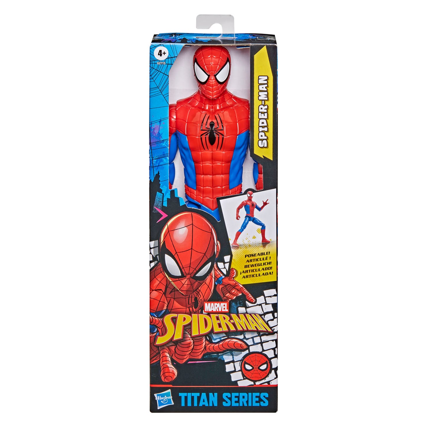 Hasbro figura de acción de spider-man juguete clásico rojo azul de 30 cm.