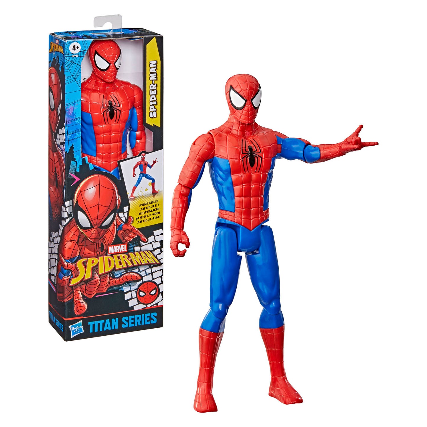 Hasbro figura de acción de spider-man juguete clásico rojo azul de 30 cm.