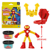 Lanciatore Play-doh Marvel Iron Man - 2 vasi di terracotta - afbeelding 3