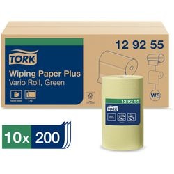 Carta per pulizia Tork W5 Vario Roll 2 strati verde