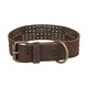 Trixie Collar Dog Rivet Rustic Grasso in pelle marrone scuro