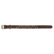 Trixie collar dog rivet rustic fat leather dark brown