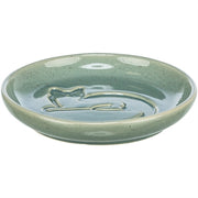 Trixie food bowl cat cat relief ceramic blue - afbeelding 2