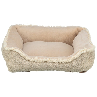 Canasta de perros trixie boho beige rectangular