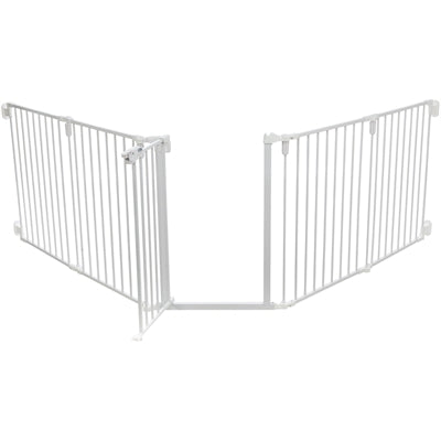 Trixie Close Fence Metal de 5 piezas con puerta blanca