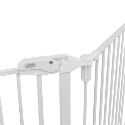 Trixie Close Fence Metal de 5 piezas con puerta blanca
