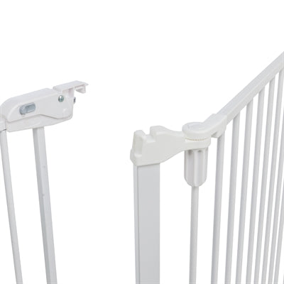 Trixie Close Fence Metal de 5 piezas con puerta blanca