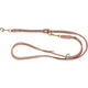 Trixie Dog correa pura de cuero cosido ajustable rosa