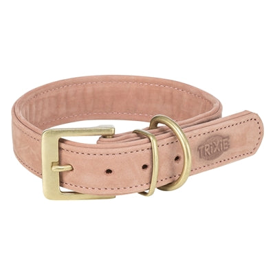 Trixie collar perro puro cuero rosa