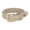 Trixie Collar Dog Pure Leather Grigio chiaro