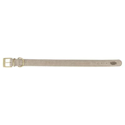 Trixie Collar Dog Pure Leather Grigio chiaro