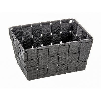 Wenko 1064949 - storage basket Adria mini long black | 4 pieces