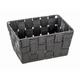 Wenko 1064949 - cestino portaoggetti Adria mini lungo nero | 4 pezzi