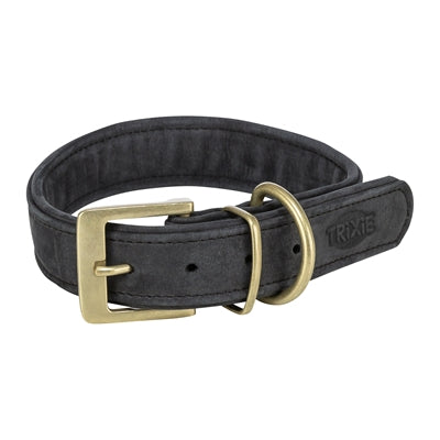 Trixie Collar Dog Pure Leather Black