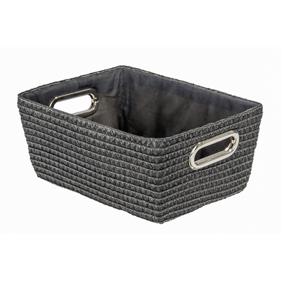 Wenko 1064950 - storage basket chromo black | 2 pcs