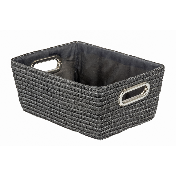 Wenko 1064950 - cestino portaoggetti cromo nero | 2 pezzi