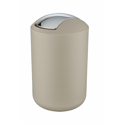 Wenko 1064925 - waste bin Brazil l 6.5 liters taupe | 1 pc