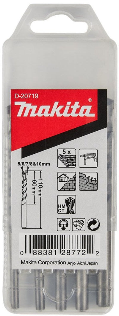Makita accessories masonry drill set 5-piece - d-20719 d-20719