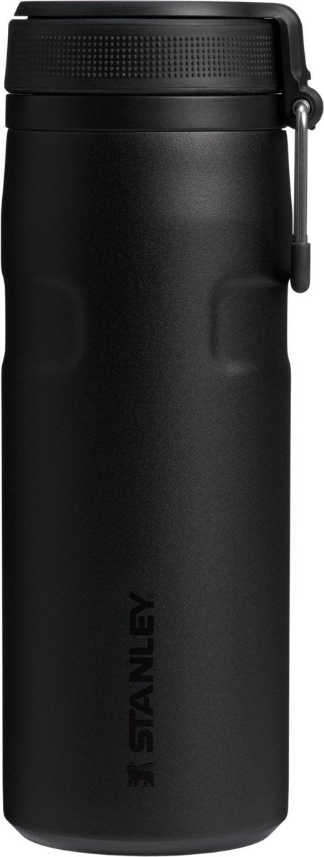 Borraccia Stanley twist flip 2.0 con tappo twist con molla 0,47 l - 10 ore fredde - 2 giorni fredde con ghiaccio - borraccia in acciaio inossidabile - senza BPA - a prova di perdite - lavabile in lavastoviglie - nera