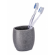 Wenko 1064942 - bicchiere portaspazzolino puro antracite | 2 pezzi