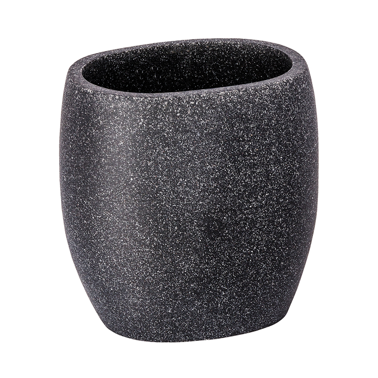 Wenko 1064942 - bicchiere portaspazzolino puro antracite | 2 pezzi