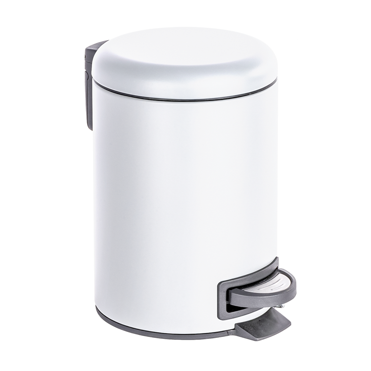 Wenko 1064929 - afvalemmer leman 3 liter wit mat | 2 stuks