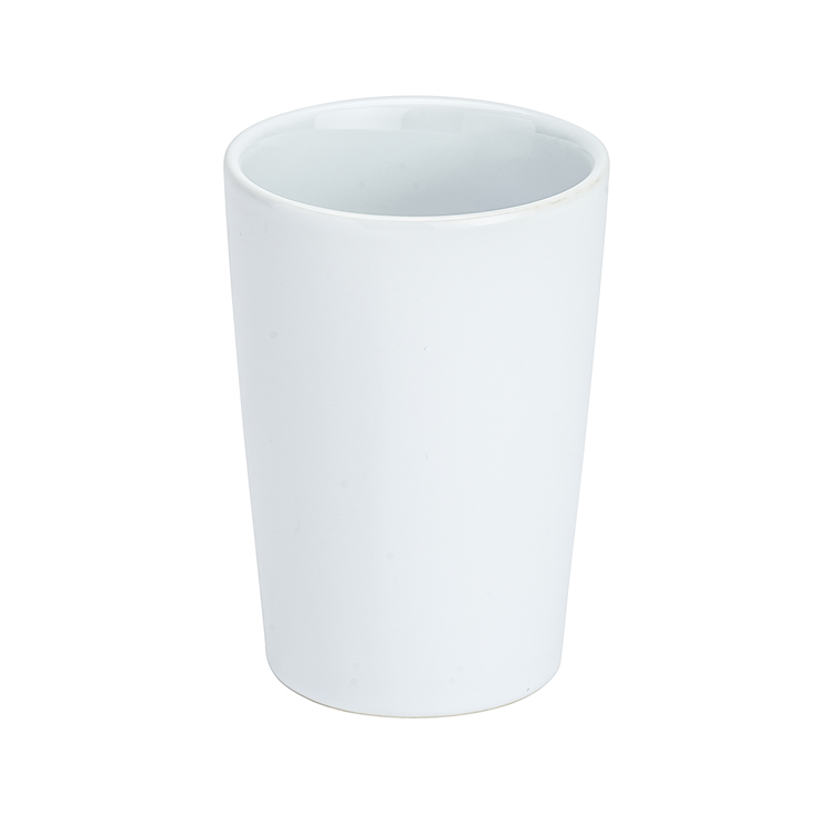 Wenko 1064995 - bicchiere portaspazzolino coni ceramica bianco | 4 pezzi