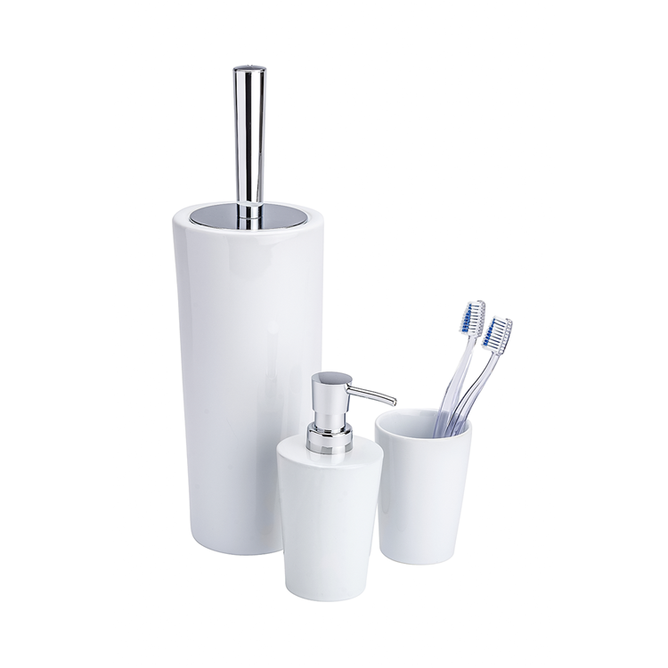 Wenko 1064995 - vaso cepillo de dientes coni ceramica blanco | 4 piezas