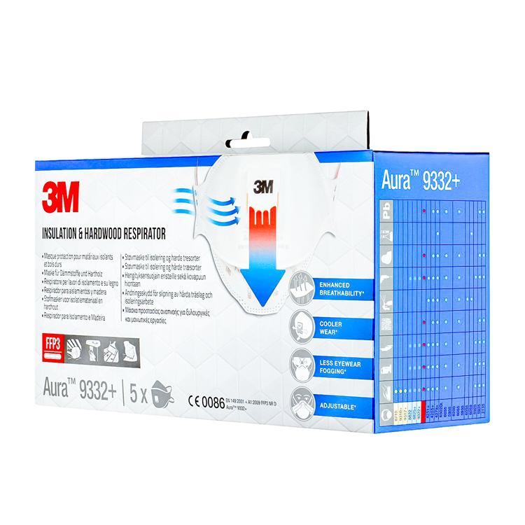 3m 1062864 - mascarilla aura polvo fino ffp3 | 1 pieza