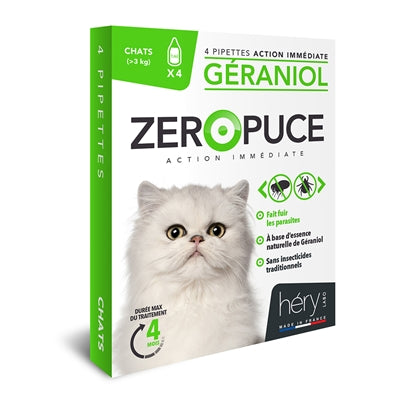 Hery Zeropuce Flood Properts Cat Geraniol senza Chemicalien
