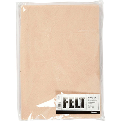 Hobby Feltro beige chiaro A4, 10 fogli