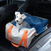 Comodo cestino da viaggio per seggiolino auto per cani beige blu arancione