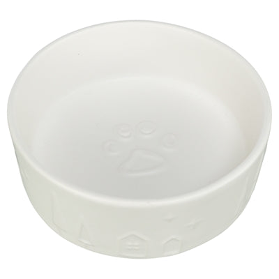 Ciotola per cibo per cani Trixie in ceramica bianca