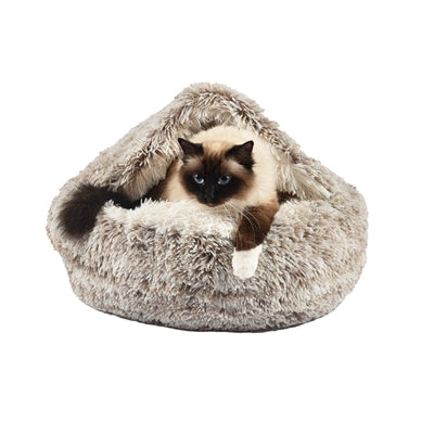 Croci cat basket igloo mottled beige white