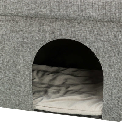 Trixie cesta per gatti cuccia per gatti kimy soft a 2 piani grigio chiaro